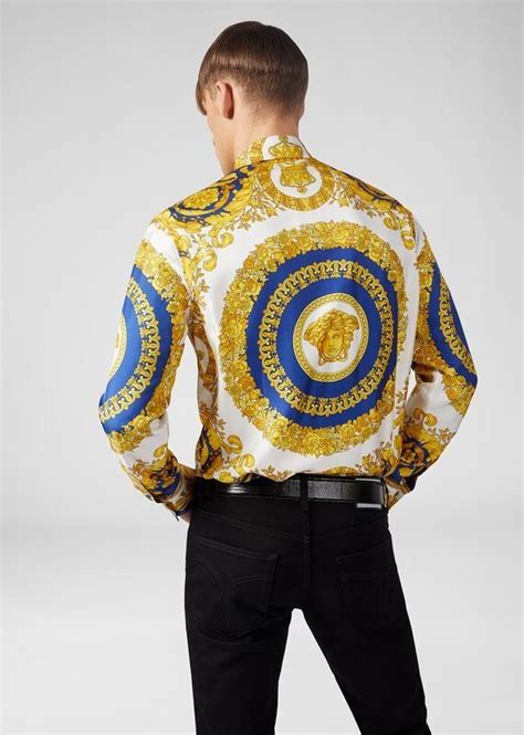 versace gold collar shirt|Versace button up shirt.